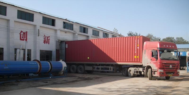 澳大利亞豆渣烘干機(jī)集裝箱發(fā)貨現(xiàn)場